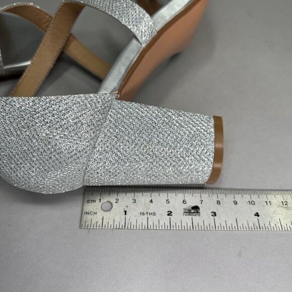 IDIFU Women's Size 8 3" Silver Sparkly‎ Evening Dress Heels - Picture 10 of 10
